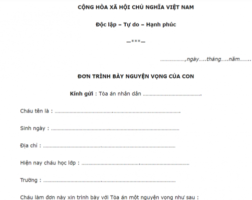 don-trinh-bay-nguyen-vong-cua-con