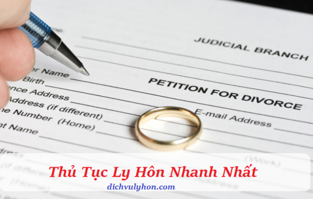 thủ tục ly hôn nhanh nhất